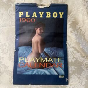 1960 Playboy Playmate Calendar Complete w Sleeve Vintage Pin Up Rare